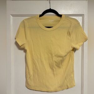 Old Navy Women's Soft Yellow Short Sleeve Tee